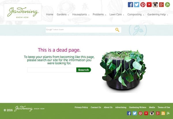 404 Error GardeningKnowHow.com