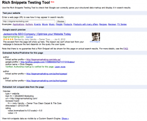 rich snippet testing tool