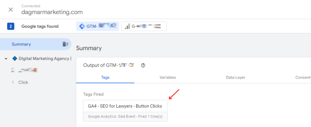 how to track clicks in ga4 with gtm step10