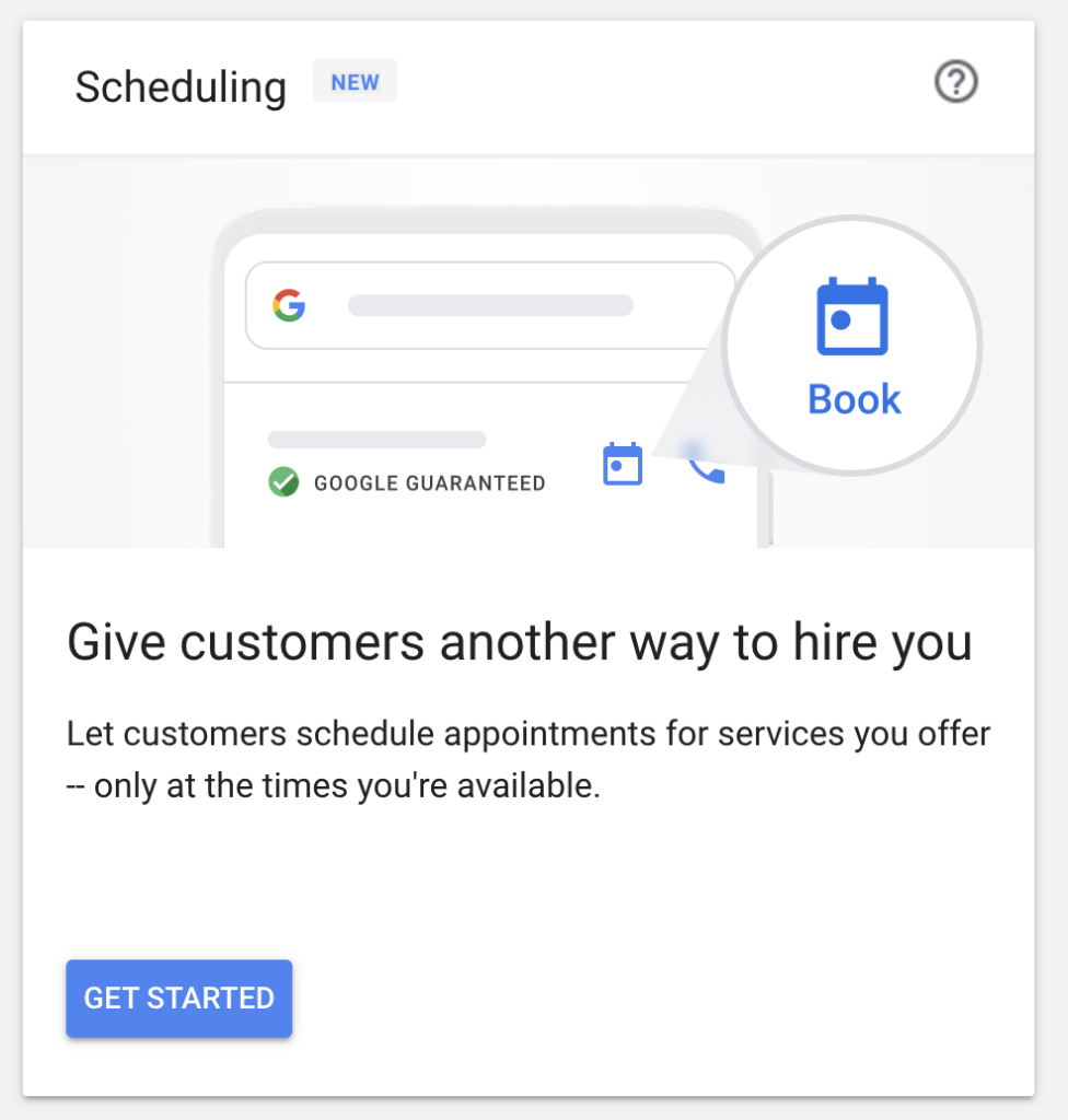 google lsa schedule and booking button easy