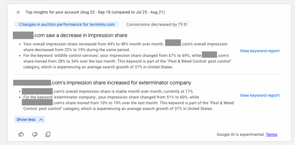AI insights into Google Ads