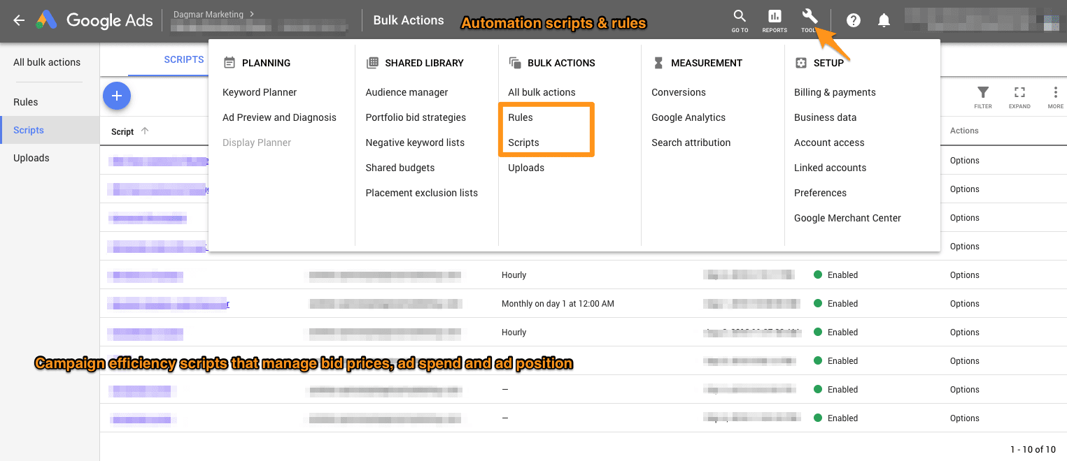 view your PPC campaign automation