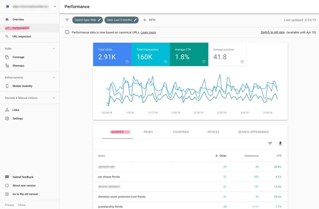 how to find search console queries