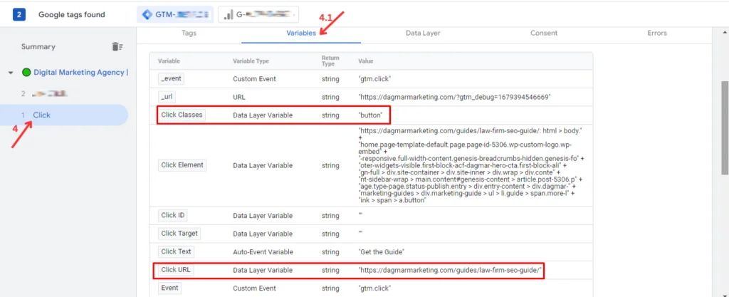 how to track clicks in ga4 with gtm step7